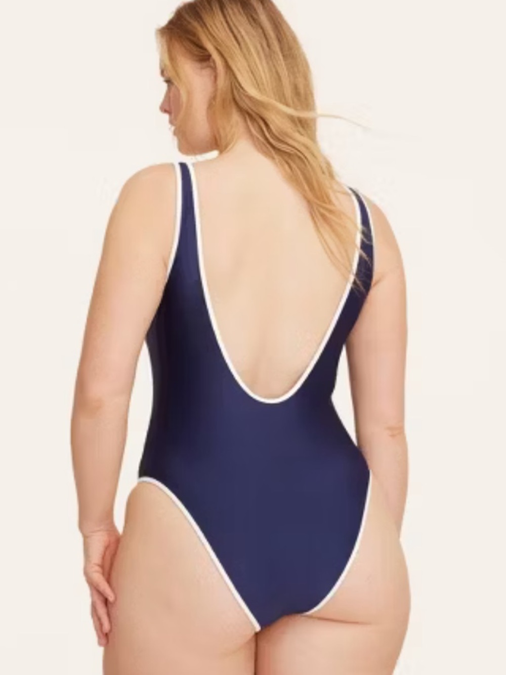 Women's 90s One Piece Swimsuit - Parke x Target Navy Blue- X - Picture 6 of 7